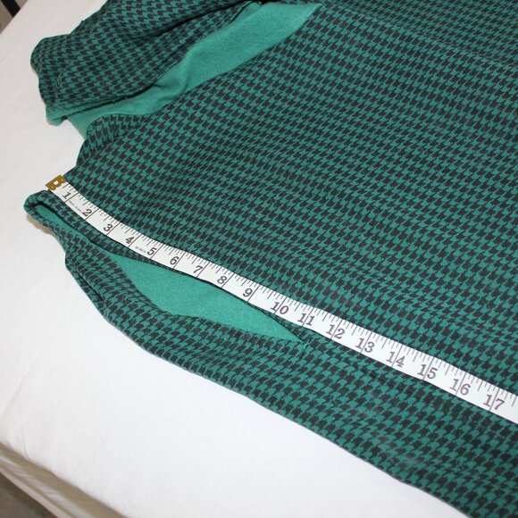 Bryn Walker Womens Pike Poncho Bamboo Cotton Fleece Green Black Size Large NWT - Picture 10 of 10